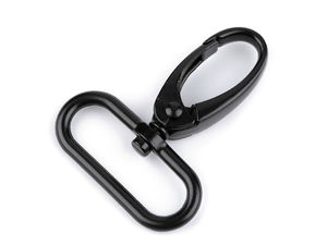 Carabină metalică rotativă cu clapetă, vernis negru - Compatibilă cu chingă de 32 mm