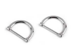 Inel D metalic plat premium / Semi-inel pentru îmbrăcăminte și accesorii de modă - 20mm