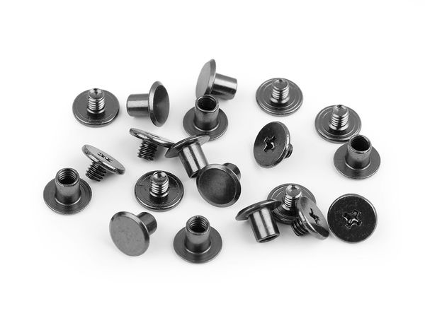 Ținte metalice premium de șelărie de 10 mm și șuruburi Chicago - Ținte cu șurub din două piese pentru marochinărie, genți și curele