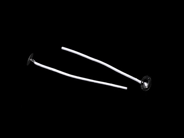 Fitiluri premium din bumbac cerat pentru lumânări, cu suport metalic (8,5 cm, bază 12 mm)