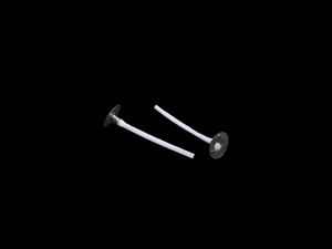 Fitiluri din bumbac premium pre-cerat cu suport metalic (4,3 cm) - Excelente pentru lumânări handmade mici și proiecte de artizanat