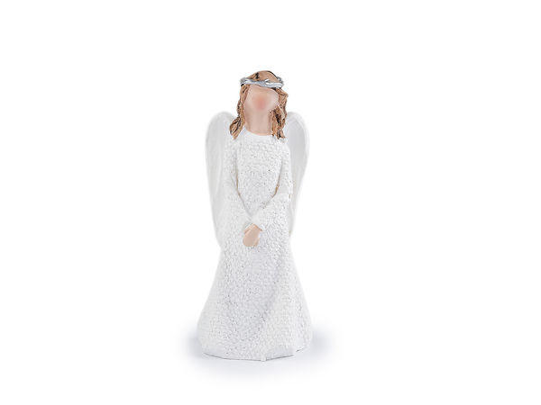 Figurină decorativă elegantă cu înger alb - Statuetă în miniatură detaliată pentru decorațiuni interioare, cadouri și proiecte creative