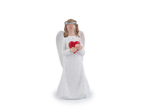 Figurină decorativă elegantă cu înger alb - Statuetă în miniatură detaliată pentru decorațiuni interioare, cadouri și proiecte creative