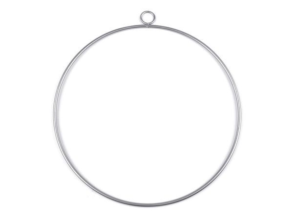 Cerc metalic sudat premium pentru proiecte creative, cu agățătoare (30 cm) - Ideal pentru macrame, prinzătoare de vise și decoruri florale