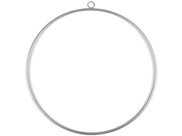 Cerc metalic premium lăcuit pentru creație, cu inel de suspendare (Ø50 cm) - Cadru rezistent pentru macrame, prinzătoare de vise și aranjamente florale
