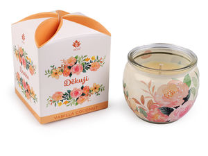 Lumânare parfumată premium în pahar de sticlă, cu cutie de cadou elegantă (90g) - Aromaterapie cu ardere îndelungată și parfum decorativ pentru casă