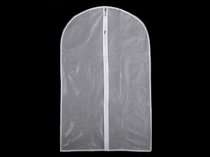 Husă premium respirabilă pentru haine (60 x 110 cm) – Husă de protecție albă pentru îmbrăcăminte cu fermoar și decupaj pentru umeraș