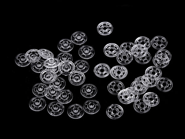 Capse de cusut din plastic transparent | Mini capse Ø7 mm