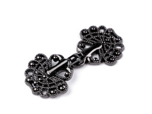 Închizătoare decorativă filigranată premium - Cataramă metalică de cusut din două piese