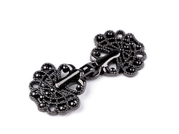 Închizătoare decorativă filigranată premium - Cataramă metalică de cusut din două piese