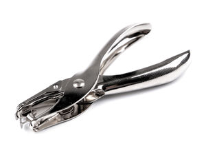 Clește profesional de perforat o singură gaură de 6 mm - Perforator manual premium pentru piele, carton și hârtie (Finisaj nichelat)