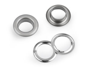 Capse metalice premium rezistente la rugină cu șaibe - Nichel mat, diametru interior 10 mm