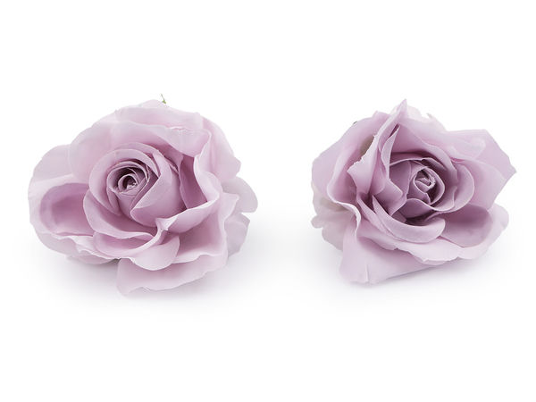 Capete decorative de trandafiri artificiali (Ø 5 cm) pentru galanterie, coronițe și accesorii de păr