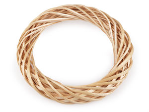 Coroniță din răchită naturală împletită manual (25 cm) - Bază premium pentru aranjamente florale și decorațiuni interioare