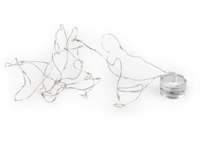 Ghirlandă luminoasă submersibilă cu micro LED-uri și fir flexibil, impermeabilă - 20 de lumini alb cald pentru aranjamente festive, vaze și proiecte de galanterie și lucru manual