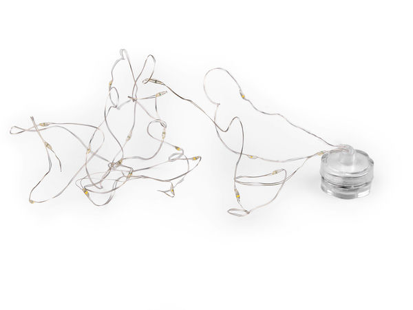 Ghirlandă luminoasă submersibilă cu micro LED-uri și fir flexibil, impermeabilă - 20 de lumini alb cald pentru aranjamente festive, vaze și proiecte de galanterie și lucru manual