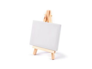 Mini șevalet de pictură din lemn cu pânză din bumbac de 8x10 cm - Suport pentru creație artistică și expunere