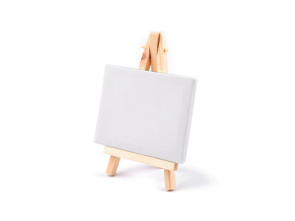 Mini șevalet de pictură din lemn cu pânză din bumbac de 8x10 cm - Suport pentru creație artistică și expunere