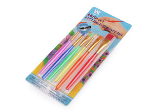 Set premium de pensule universale pentru pictură și lucru manual, cu mânere colorate - 6 piese pentru proiecte creative, artă și lipire