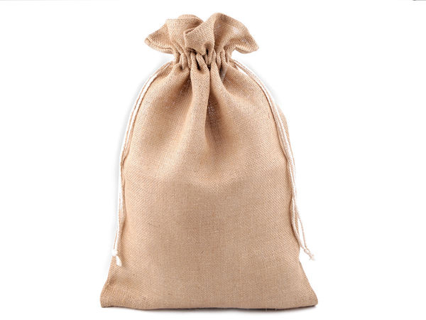Sac premium din iută cu șnur (35 x 55 cm) - Săculeț de cadouri din iută naturală pentru proiecte creative și galanterie