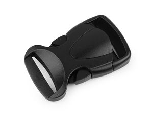 Cataramă trident din plastic negru, 38 mm - Închizătoare și regulator ultra-rezistent pentru chingi