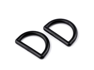 Inel D premium din plastic negru, 25 mm, pentru reglarea chingilor - Seminel ușor pentru genți, rucsacuri și proiecte de creație