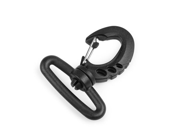 Carabină Premium din Plastic Negru - Cârlig Rotativ cu Vârtej pentru Genți Sport, Rucsacuri și Poșete (25mm, 30mm, 40mm, 50mm)