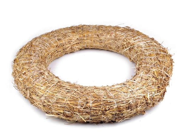 Bază premium din paie pentru coronițe (Ø70 cm) pentru floristică, lucru manual și decorațiuni sezoniere