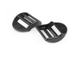 Cataramă de reglare tip scară din plastic negru premium, 32 mm | Regulator pentru chingi de rucsacuri și genți sport
