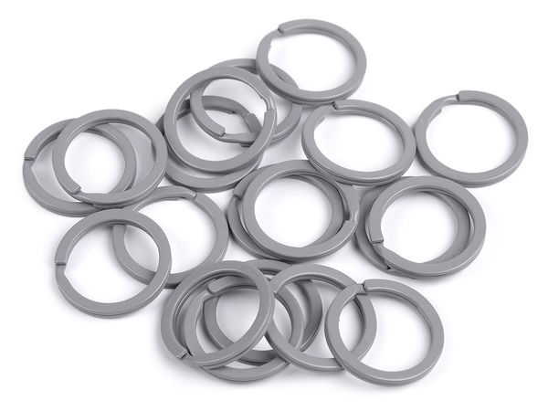 Inel metalic plat premium pentru chei (30 mm) - Inel despicat rezistent pentru brelocuri, ornamente de genți și proiecte handmade