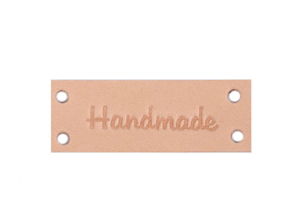 Etichete din piele reliefată pentru creații handmade - Etichete de cusut de 16x44 mm pentru îmbrăcăminte, tricotaje și scrapbooking