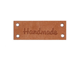Etichete din piele reliefată pentru creații handmade - Etichete de cusut de 16x44 mm pentru îmbrăcăminte, tricotaje și scrapbooking