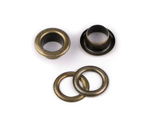 Ocheți metalici cu șaibe din alamă vintage (10 mm interior / 17 mm exterior) pentru marochinărie și confecționare de genți