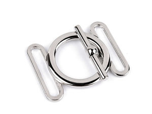 Închizătoare metalică toggle cu orificiu de trecere de 30 mm - Sistem de închidere tip bară T rezistent la spălare pentru costume de baie, curele și jachete