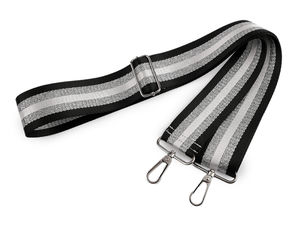 Curea reglabilă de 5 cm din chingă textilă cu carabine metalice – Curea de schimb premium cu lurex strălucitor pentru genți