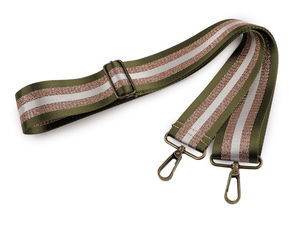 Curea reglabilă de 5 cm din chingă textilă cu carabine metalice – Curea de schimb premium cu lurex strălucitor pentru genți