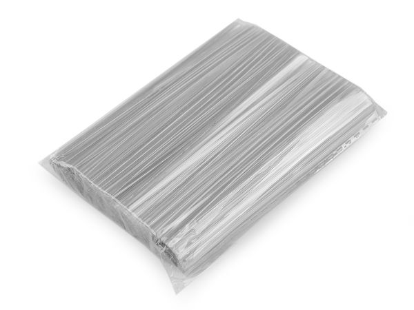 Sârmulițe de legat transparente (10 cm, pachet de 1000 bucăți) - Fir plat și flexibil pentru galanterie și ambalare