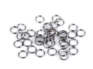 Inele despicate premium din oțel inoxidabil de 6 mm - Inele de legătură cu dublă spirală pentru bijuterii (finisaj platinat)