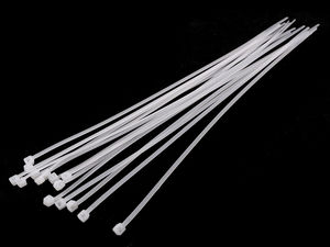Coliere autoblocante premium din plastic (25 cm) - Bride de fixare universale rezistente, pachet de 500 bucăți