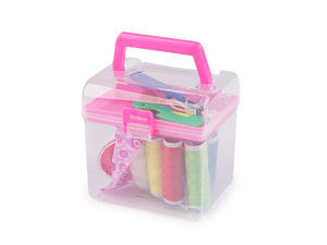 Set premium de cusut în cutie organizatoare - Trusă de cusut portabilă cu 12 papiote de ață, centimetru de croitorie, ace și foarfecă de ață