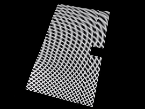 Canvas din plastic alb pentru genți și poșete handmade - Ochiuri de 4.5 mm