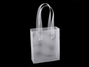 Canvă din plastic premium pentru confecționarea manuală de genți și poșete - Placă cu plasă albă pentru genți și coșuri brodate