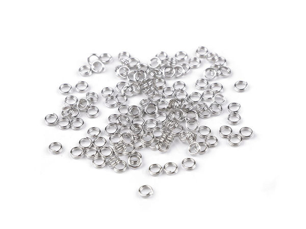 Inele metalice duble despicate de 4mm - Inele de legătură universale pentru galanterie și lucru manual (Pachet 20g)