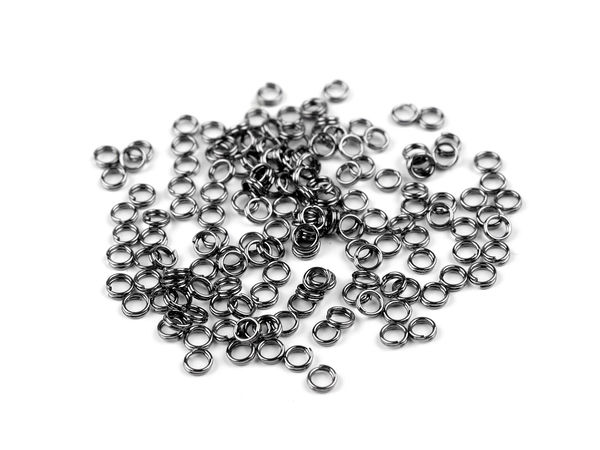 Inele metalice duble despicate de 4mm - Inele de legătură universale pentru galanterie și lucru manual (Pachet 20g)