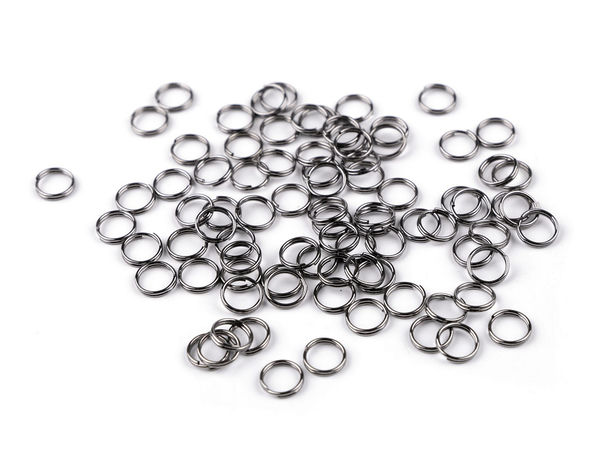 Inele metalice duble despicate premium (8 mm) pentru galanterie, bijuterii și accesorii