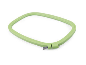 Gherghef premium din plastic pentru broderie cu șurub metalic de strângere - Verde pastel deschis