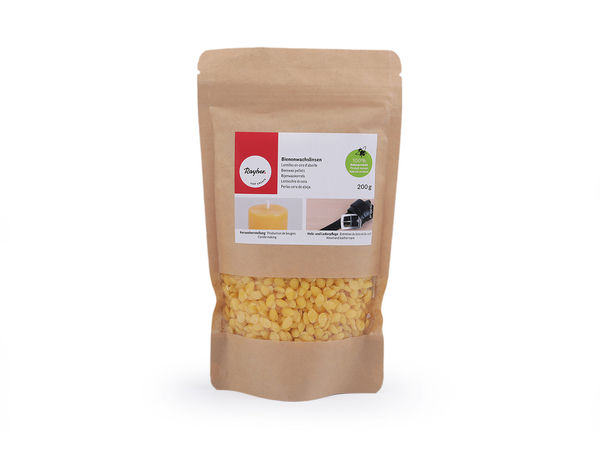 Granule premium din ceară de albine ivoriu pentru fabricarea lumânărilor și artizanat - 200g