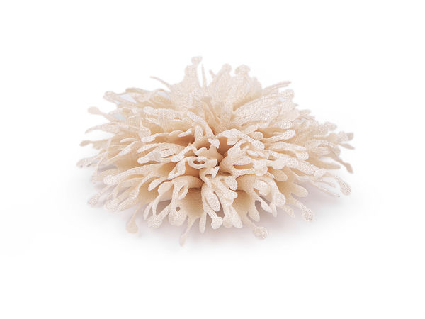Aplică elegantă din floare textilă încrețită - Accent floral de 10 cm pentru cusut sau lipit