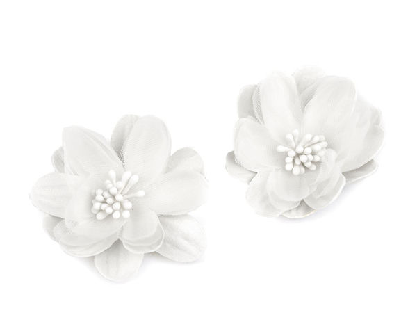 Flori decorative premium din material textil cu pistiluri, pentru proiecte handmade, coronițe și accesorii de păr