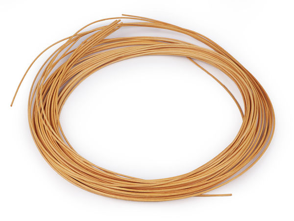 Fibre premium de rattan natural pentru împletit coșuri și decorațiuni - Miez rotund de pedig de 2 mm, legătură de 50 g